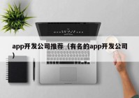 app开发公司推荐（有名的app开发公司）