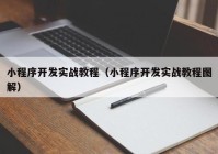 小程序开发实战教程（小程序开发实战教程图解）