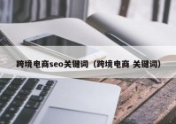 跨境电商seo关键词（跨境电商 关键词）