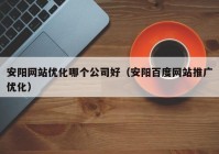 安阳网站优化哪个公司好（安阳百度网站推广优化）