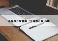 小程序开发合集（小程序开发 pdf）