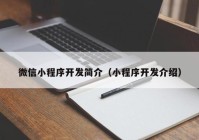 微信小程序开发简介（小程序开发介绍）