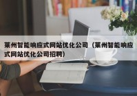 莱州智能响应式网站优化公司（莱州智能响应式网站优化公司招聘）