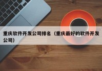 重庆软件开发公司排名（重庆最好的软件开发公司）