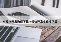 小程序开发教程下载（微信开发小程序下载）